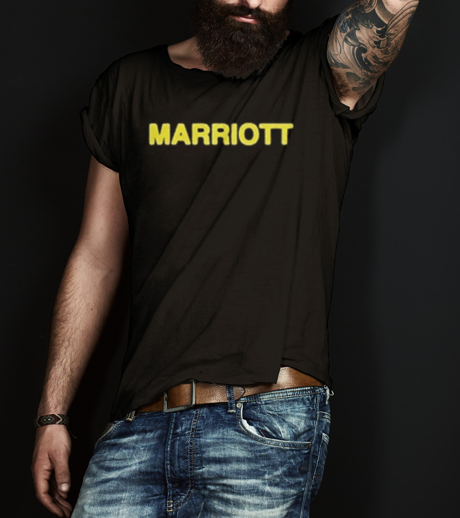 James Marriott Sticker Collage Black Marriott Yellow T-Shirt