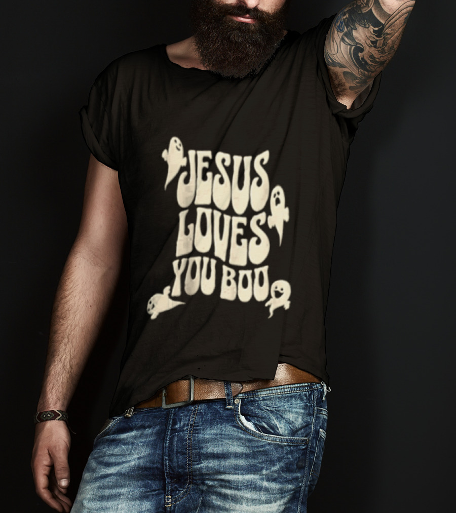 Jesus Loves You Boo Halloween Christian Ghosts T-Shirt