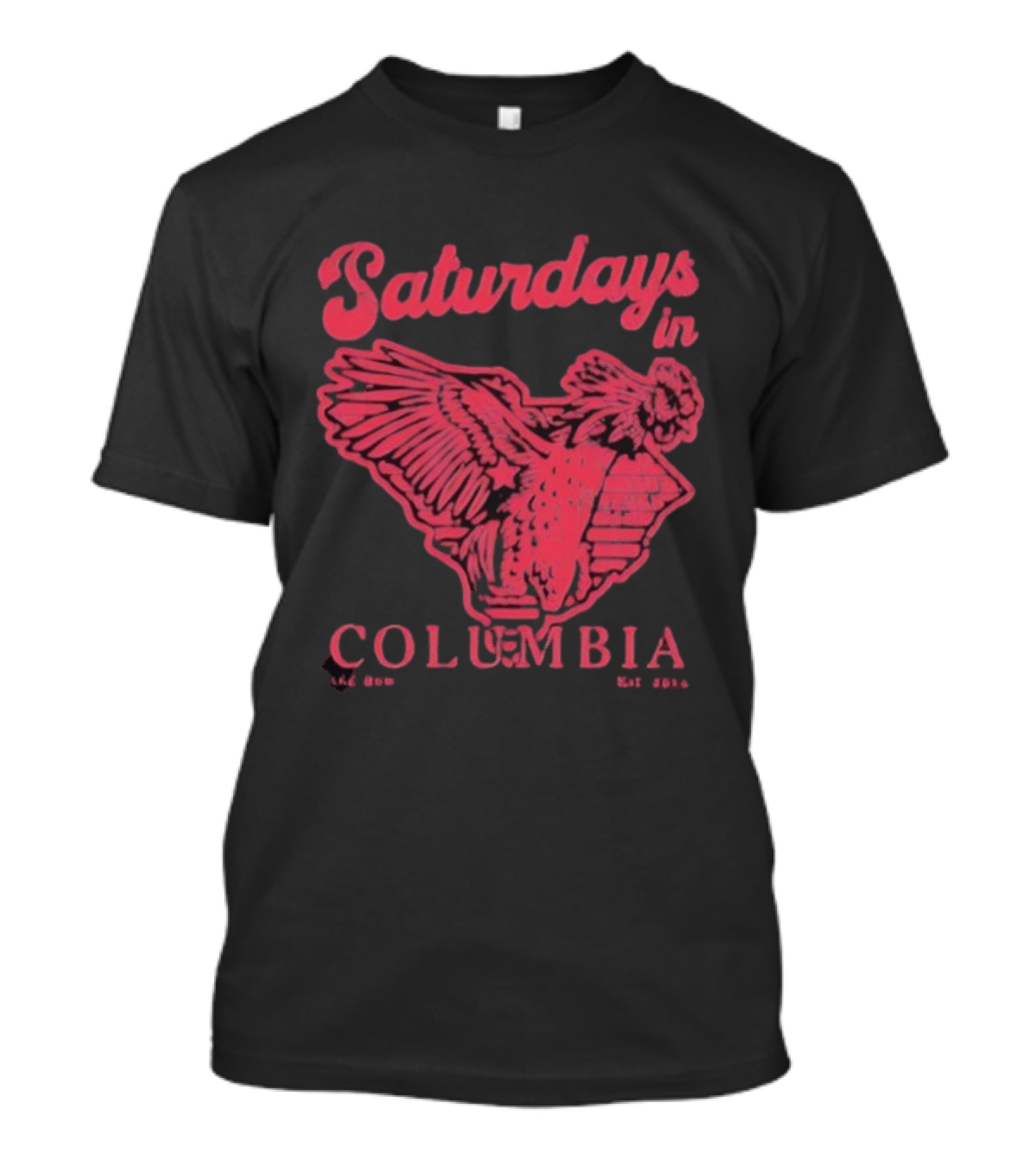 Saturdays In Columbia Old Row Gamecock Rooster Est 2014 T-Shirt