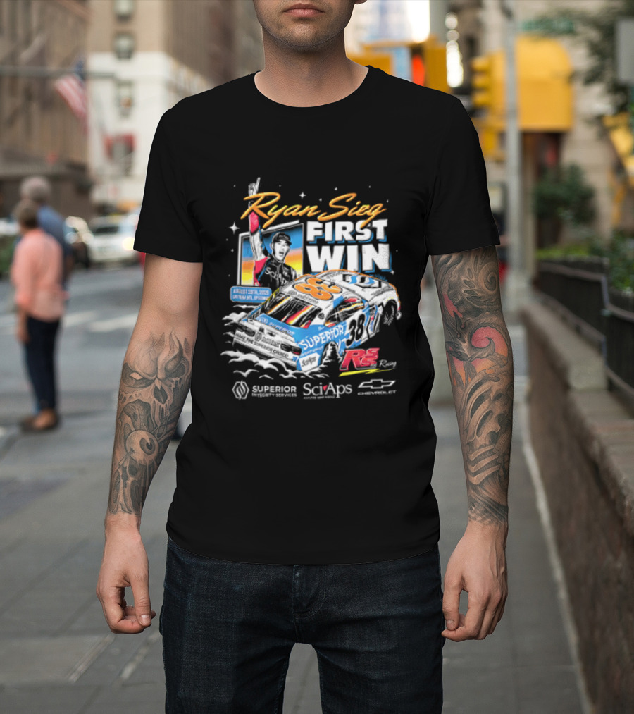 Ryan Sieg First Win August 28th 2026 Daytona Intl Speedway Superior Racing Chevrolet Stock Car Celebrating T-Shirt
