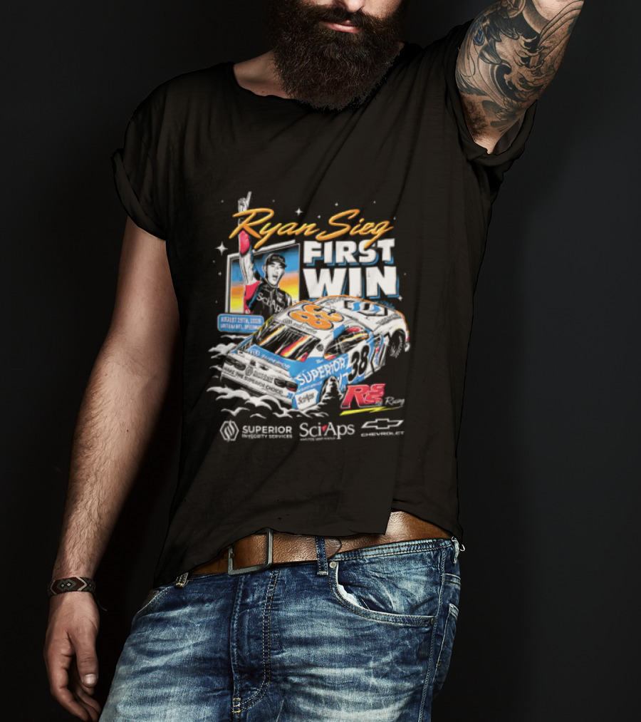 Ryan Sieg First Win August 28th 2026 Daytona Intl Speedway Superior Racing Chevrolet Stock Car Celebrating T-Shirt