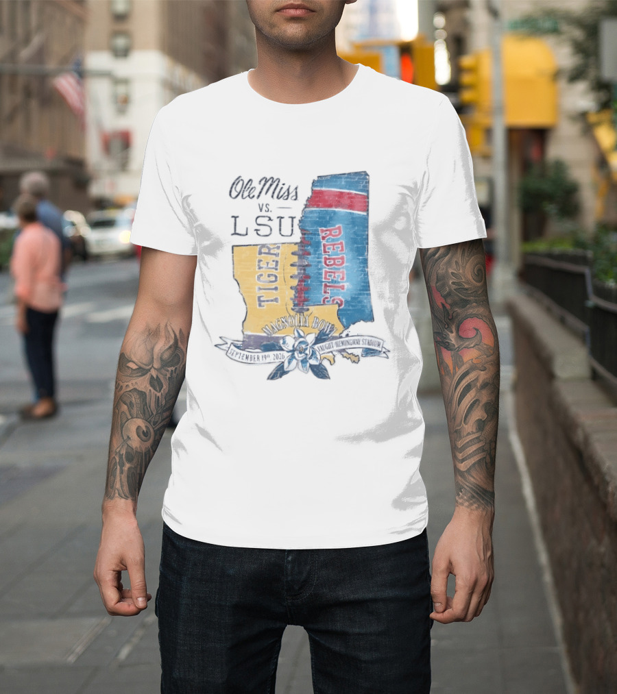 Ole Miss Vs LSU Magnolia Bowl September 19 2026 Vaught Hemingway Stadium T-Shirt