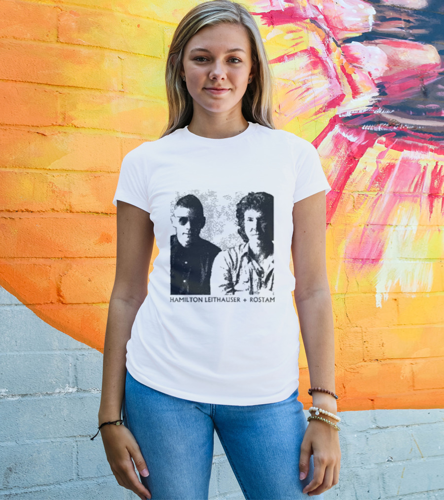 HAMILTON LEITHAUSER ROSTAM Black And White Photo Duo T-Shirt