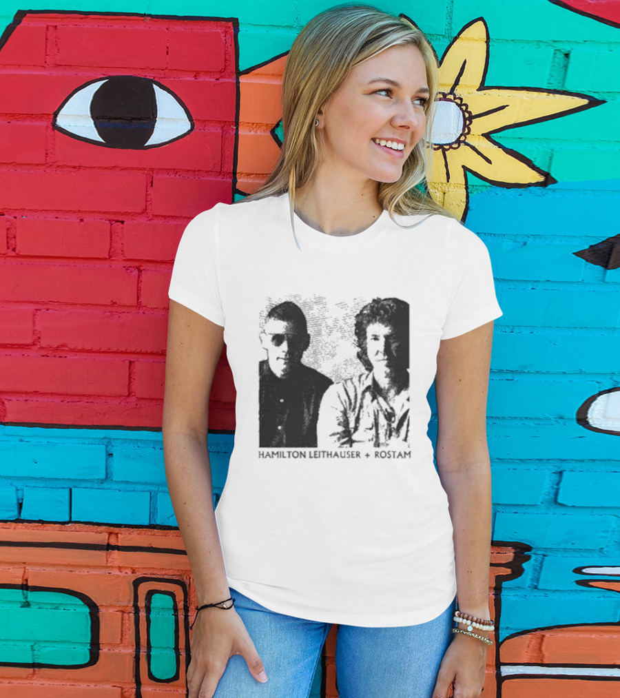 HAMILTON LEITHAUSER ROSTAM Black And White Photo Duo T-Shirt