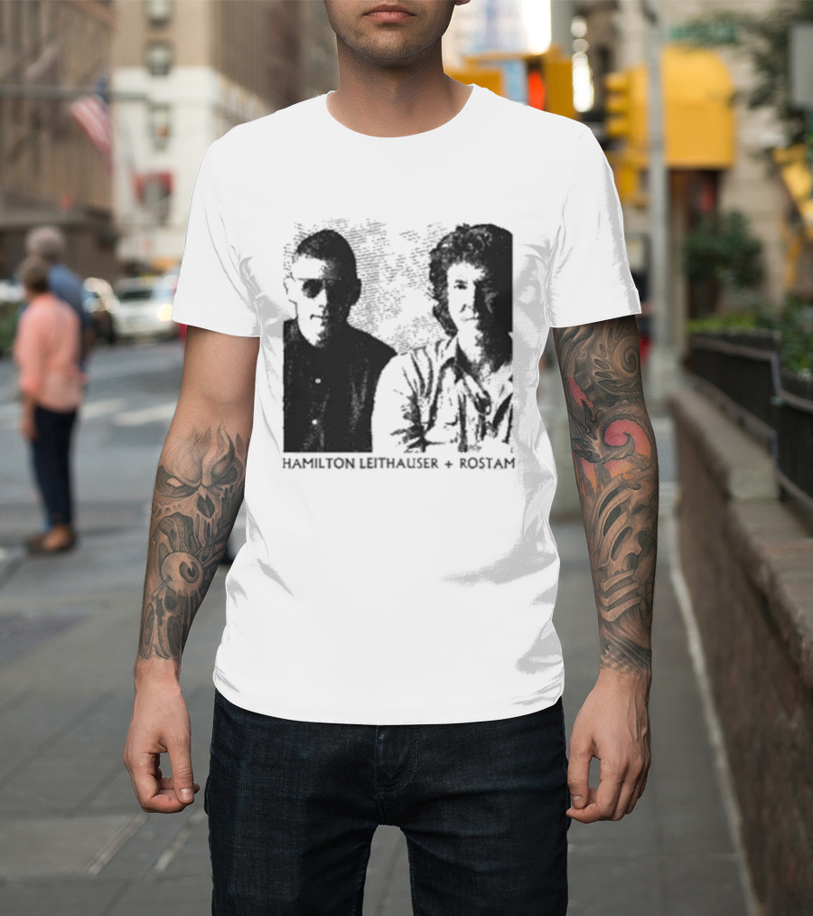 HAMILTON LEITHAUSER ROSTAM Black And White Photo Duo T-Shirt