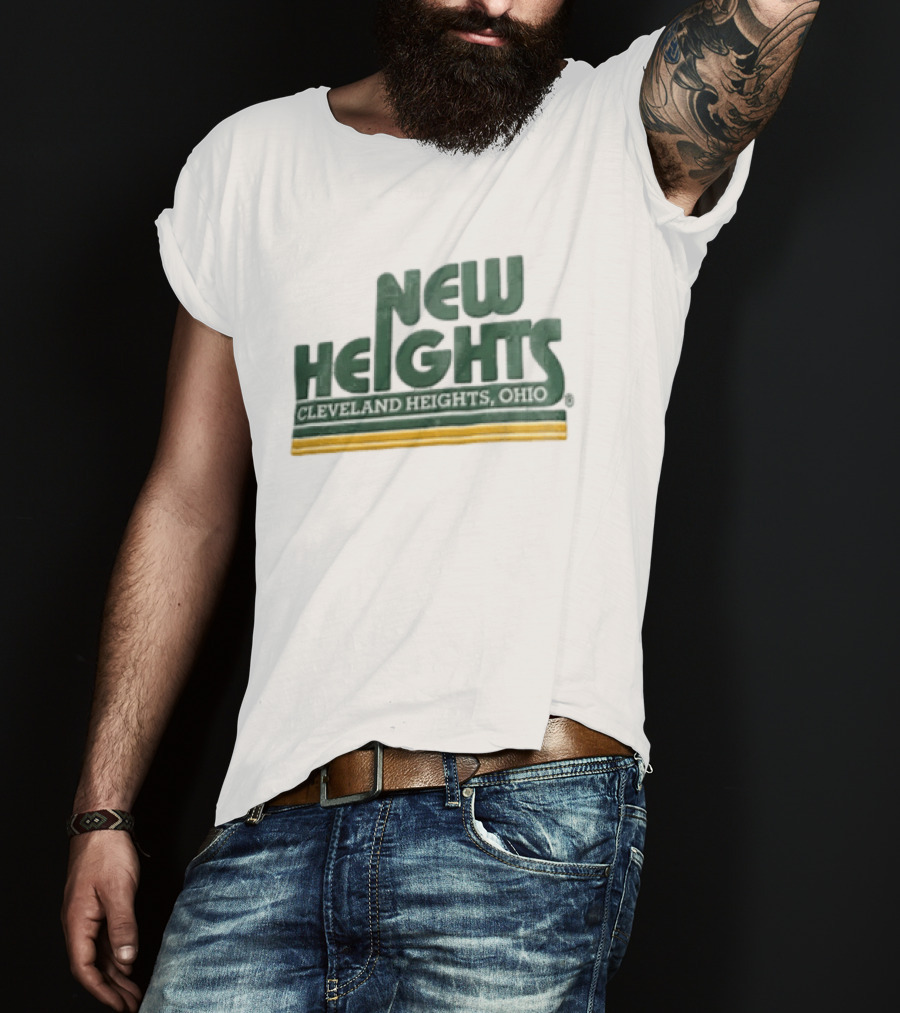 Jason Kelce New Heights Cleveland Heights Ohio T-Shirt