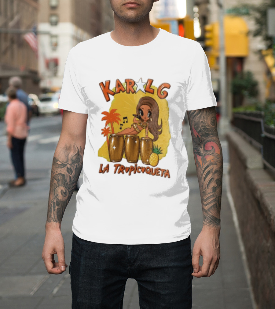 Karol G La Tropicuqueta Tropical Drummer Vibrant Island Vibes T-Shirt