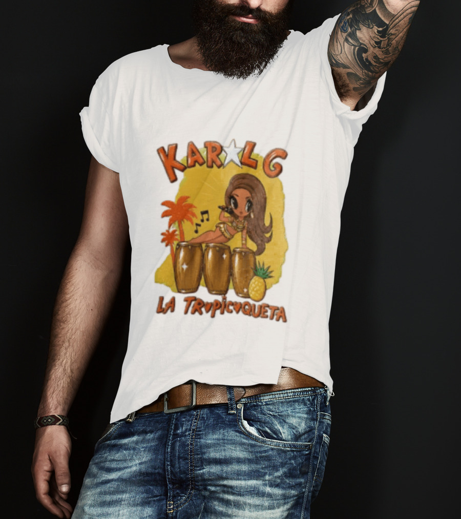 Karol G La Tropicuqueta Tropical Drummer Vibrant Island Vibes T-Shirt