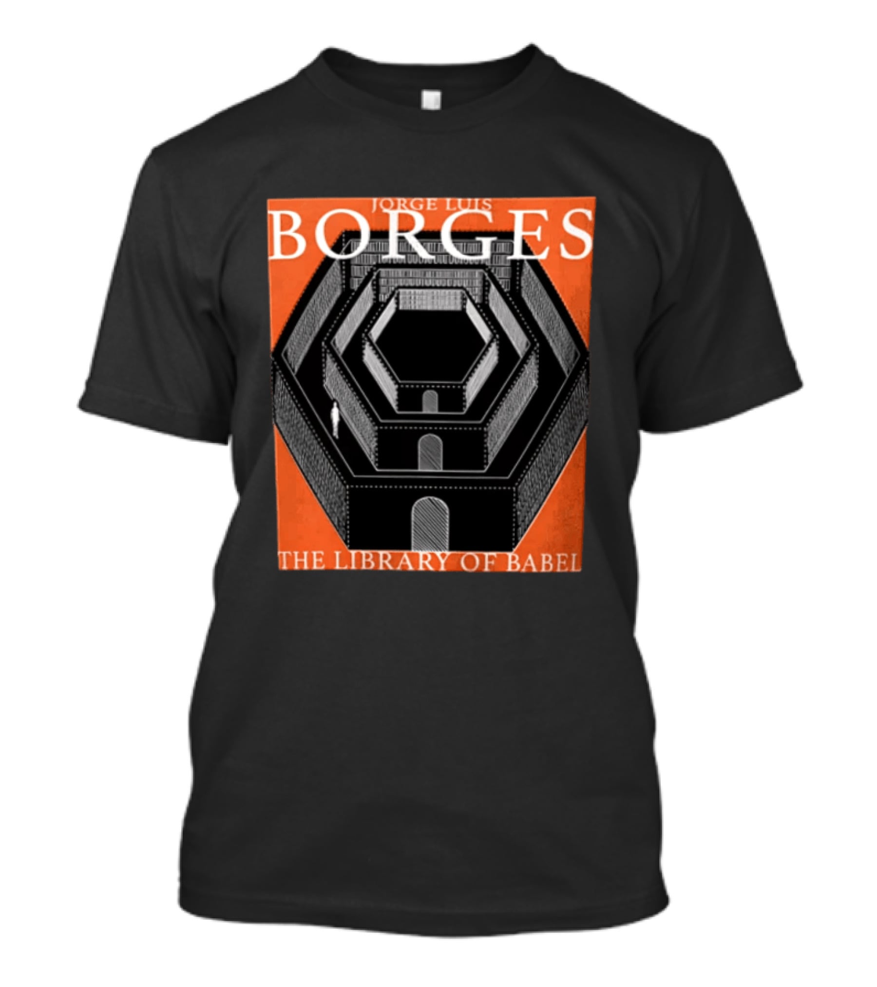Borges The Library Of Babel Jorge Luis Hexagonal Structure T-Shirt