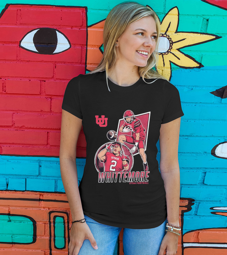 Utah Utes Football Whittemore No 2 Player Collage T-Shirt