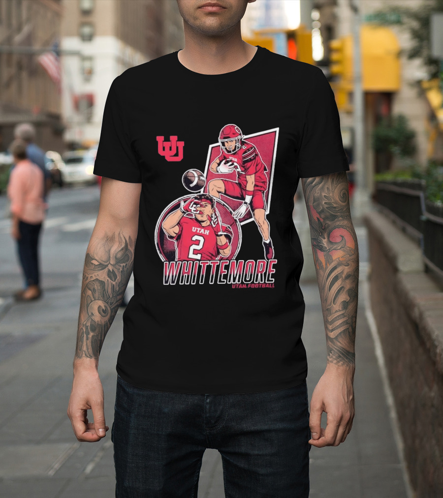 Utah Utes Football Whittemore No 2 Player Collage T-Shirt