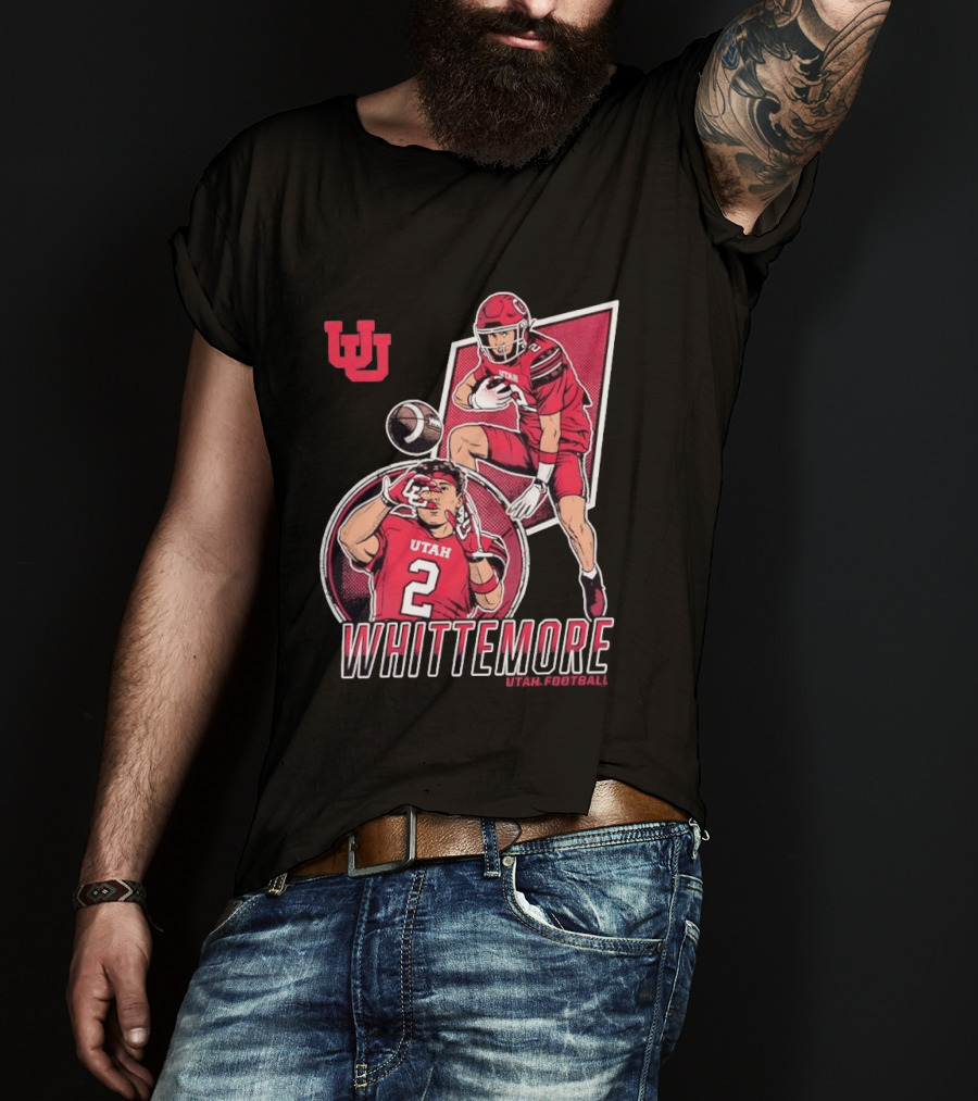 Utah Utes Football Whittemore No 2 Player Collage T-Shirt