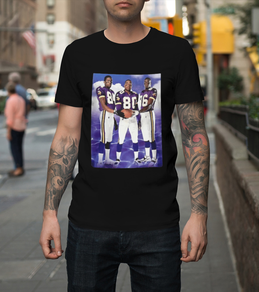 Randy Moss Cris Carter Jake Reed Minnesota Vikings Legendary Trio Football Players T-Shirt