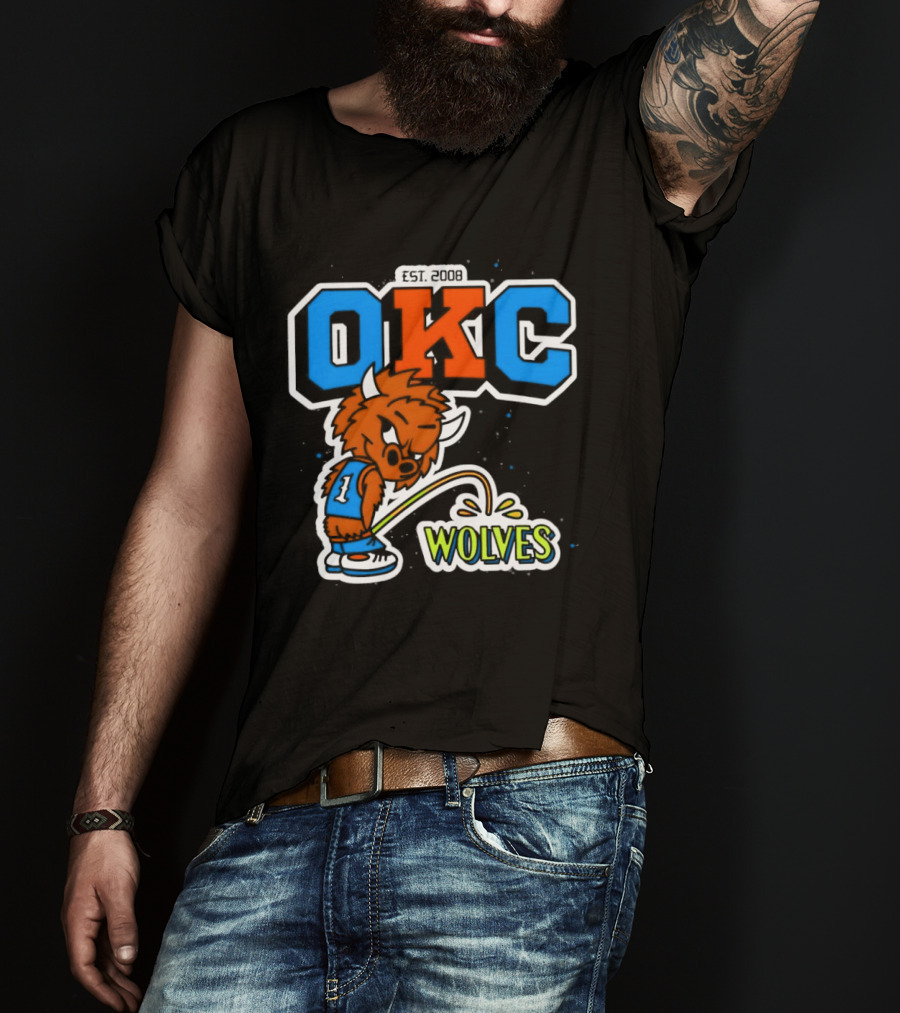 OKC Bison 2008 No 1 Jersey Vs Wolves T-Shirt