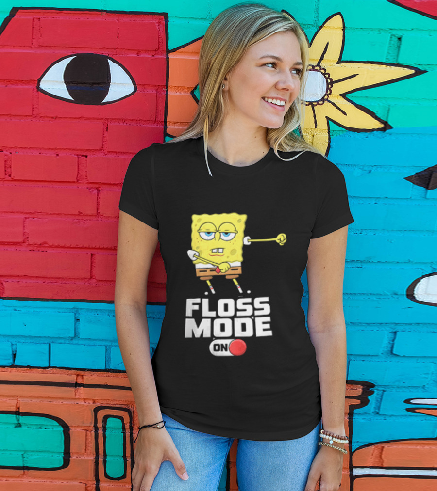 Squarepants Floss Mode On With Dabbing T-Shirt