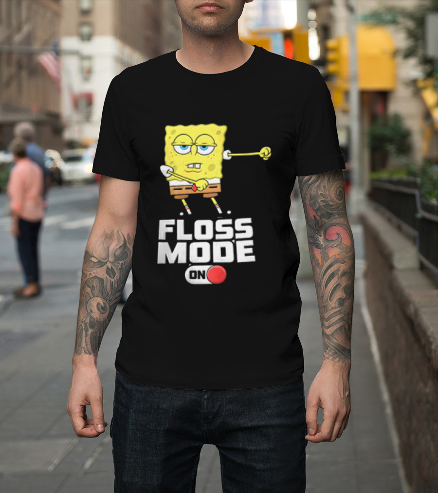 Squarepants Floss Mode On With Dabbing T-Shirt