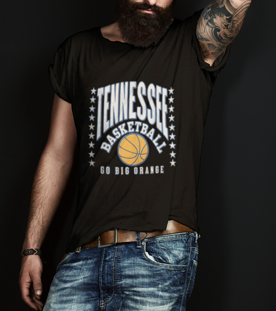 Tennessee Basketball Go Big Orange Stars T-Shirt