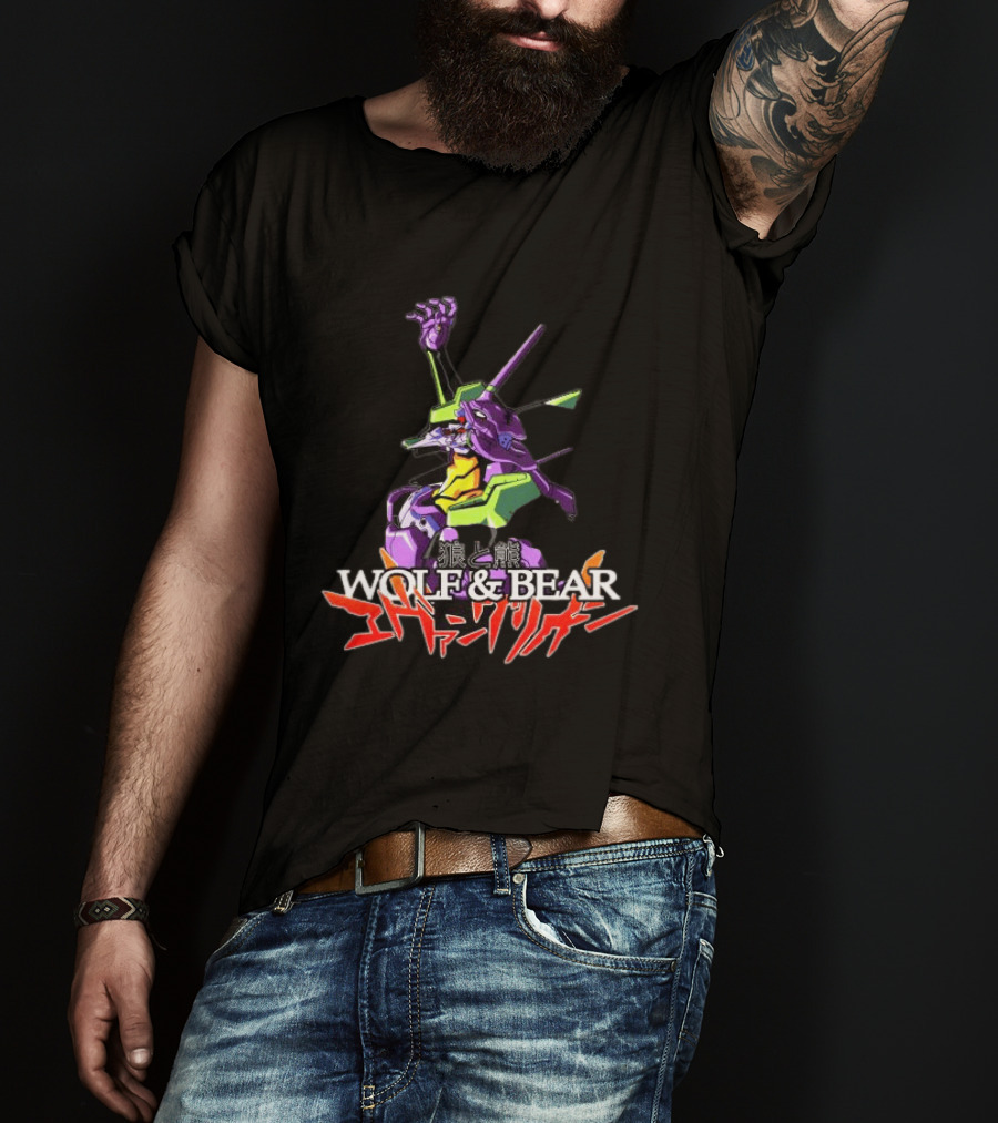 Wolf & Bear Store Shop Nge Tour Evangelion Mecha Anime T-Shirt