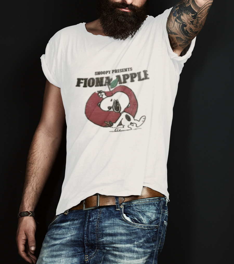 Snoopy Presents Fiona Apple Peanuts Red Cartoon Drawing T-Shirt