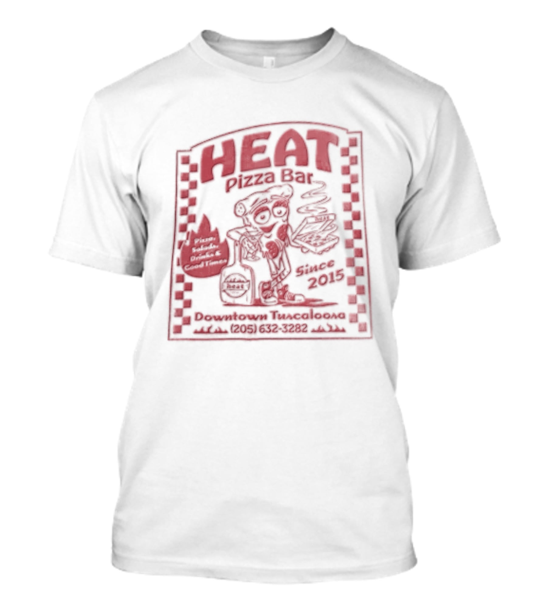 HEAT Pizza Franco Delivery Bear With Sizzling Pie T-Shirt