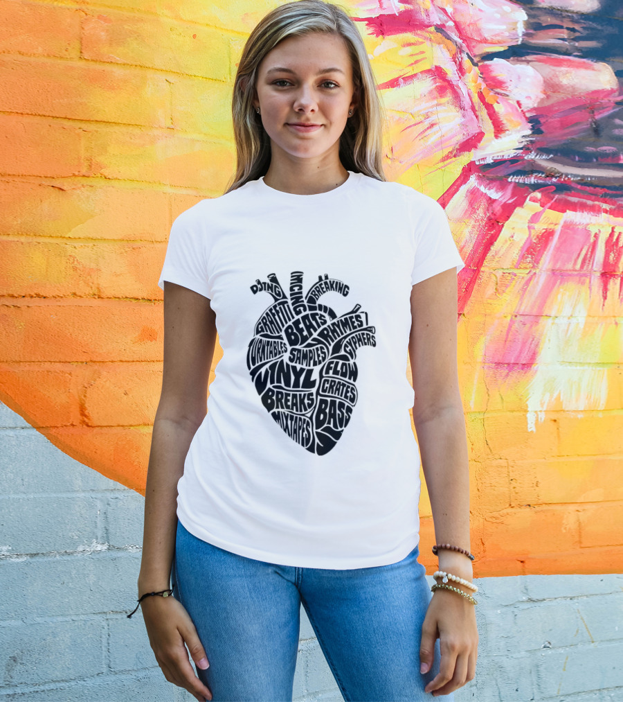 Heartbeat Of Hip Hop Culture Anatomy T-Shirt