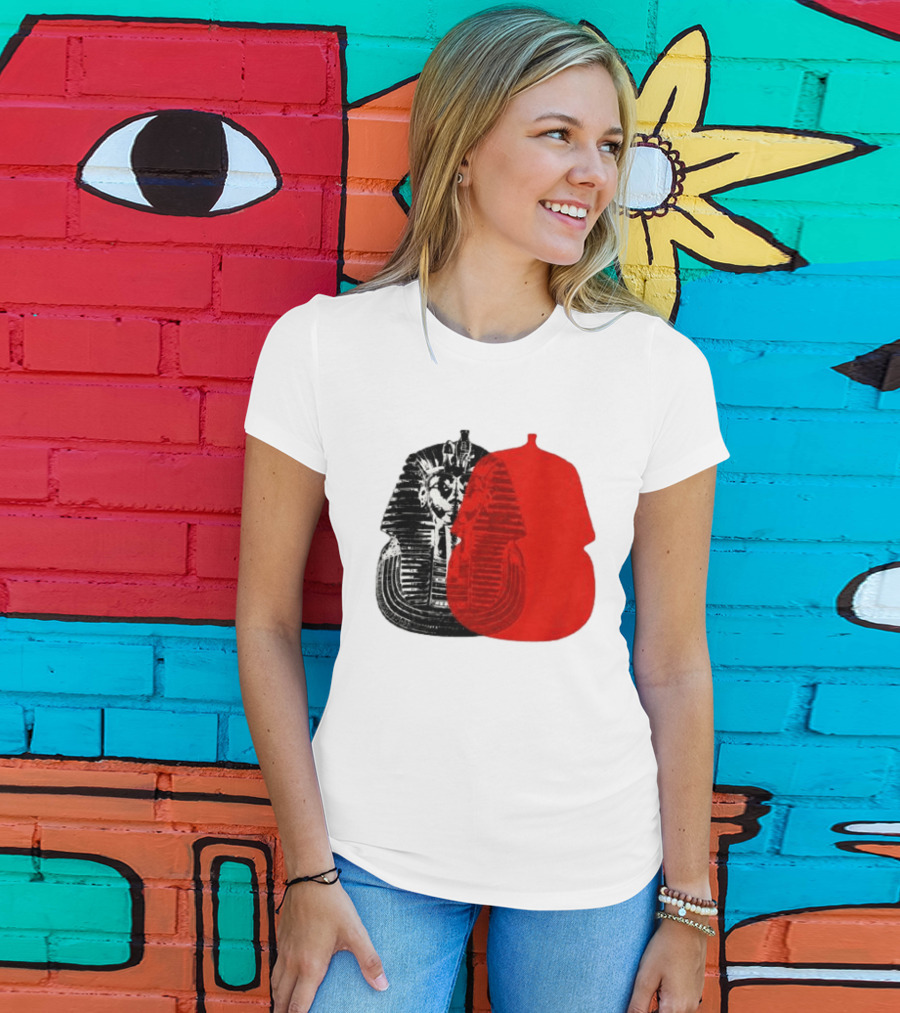 Pyramids Half Marathon Store The Tut Edit Egyptian Pharaoh Mask T-Shirt