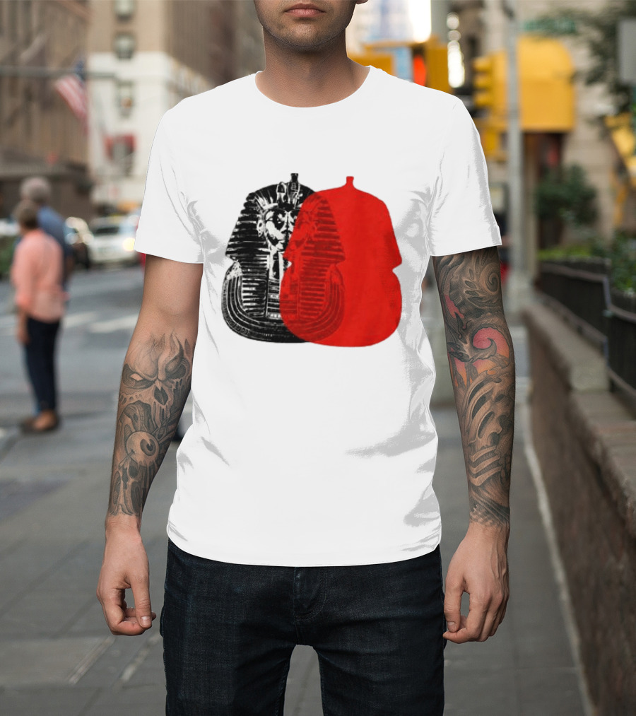 Pyramids Half Marathon Store The Tut Edit Egyptian Pharaoh Mask T-Shirt