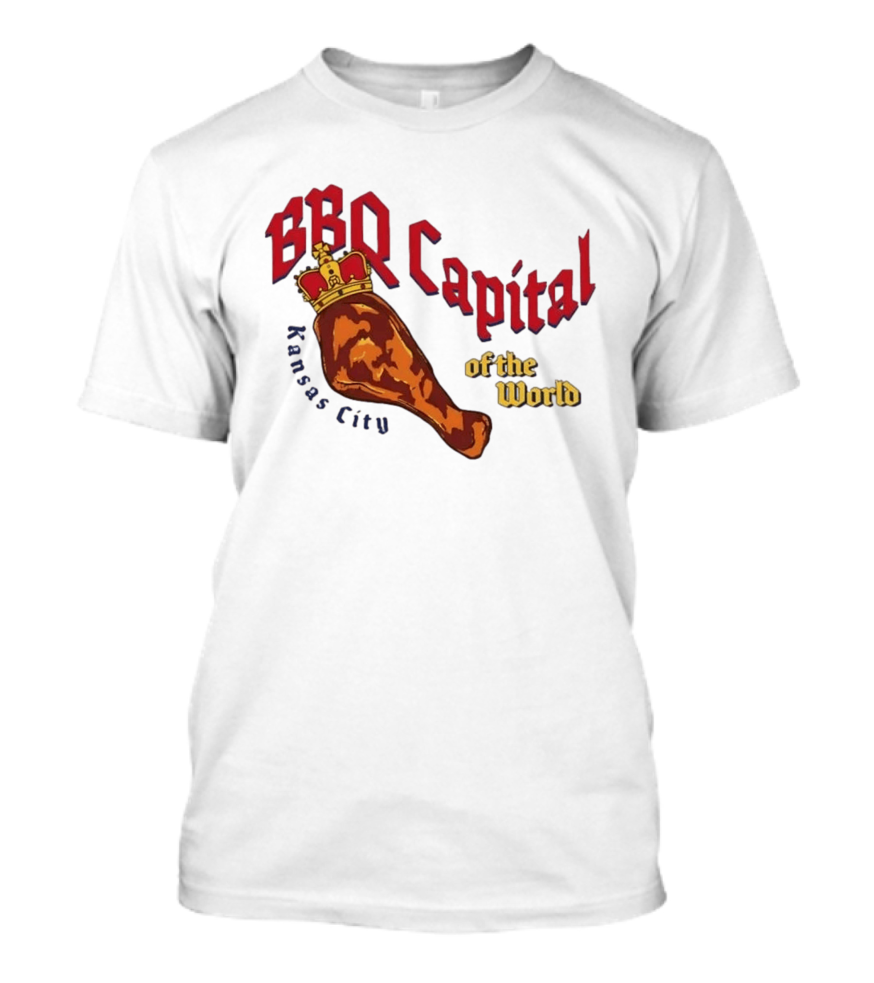 Kansas City BBQ Capital Of The World Crowned Barbecue Leg T-Shirt