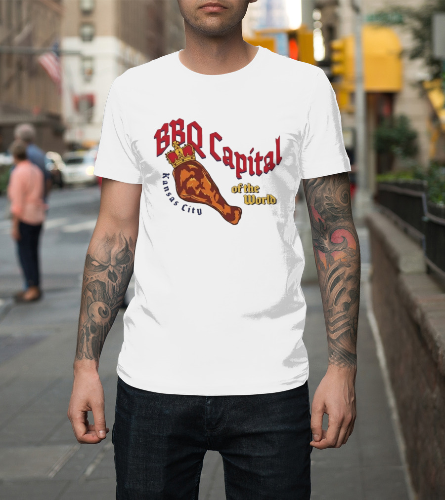 Kansas City BBQ Capital Of The World Crowned Barbecue Leg T-Shirt