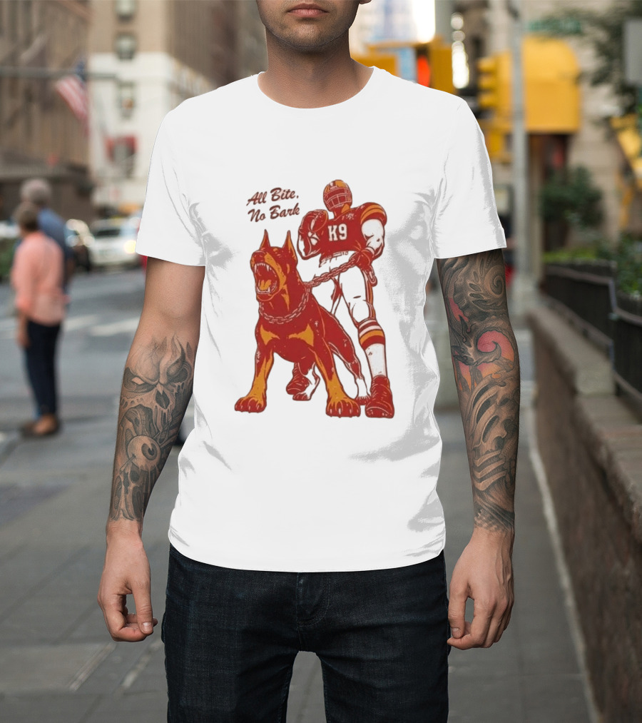 Kenneth Walker III K9 All Bite No Bark Football Player And Dog T-Shirt