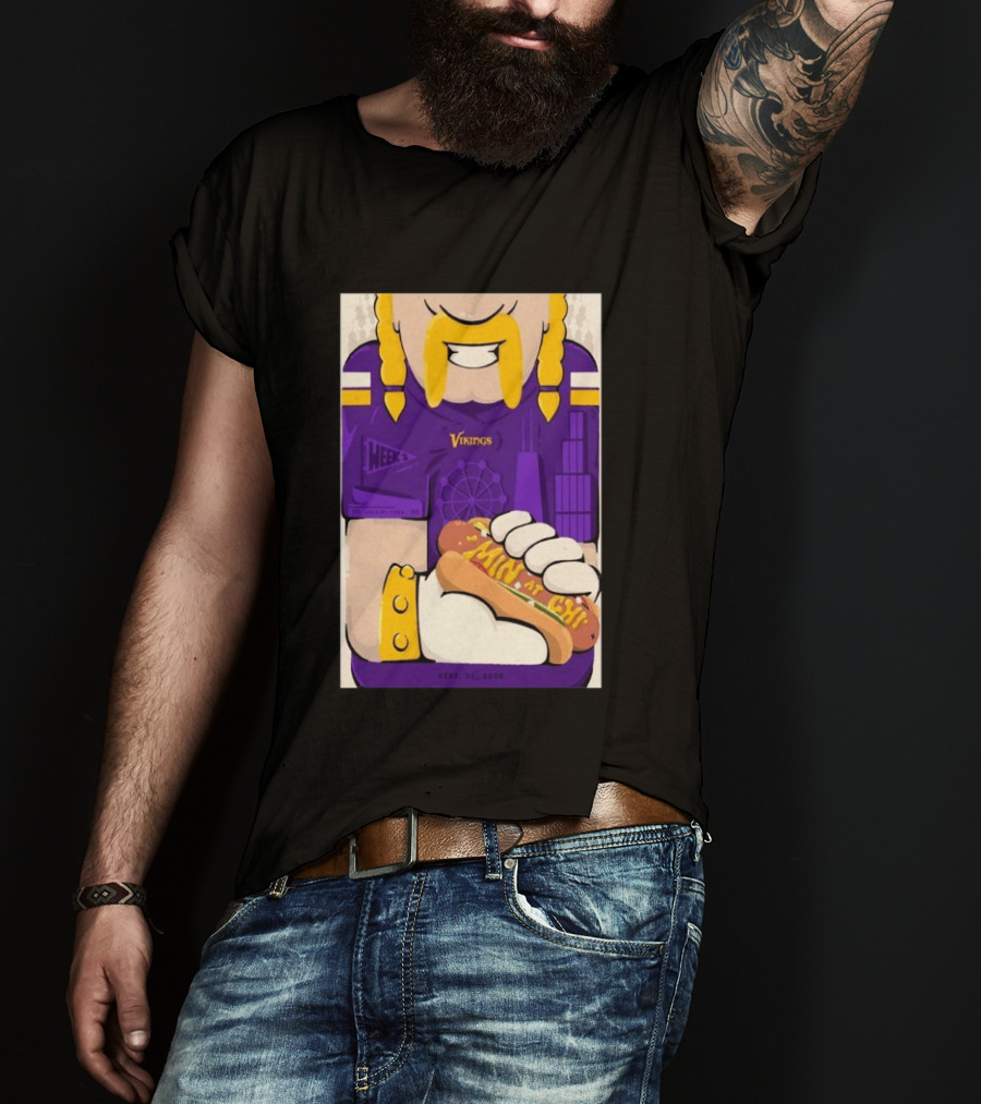Minnesota Vikings Vs Chicago Bears September 20 2026 Soldier Field Chicago Illinois NFL Week 3 Event T-Shirt