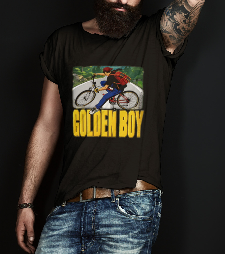 Golden Boy Kintaro Oe 1995 2025 Anime Boy Riding Bicycle Backpack T-Shirt