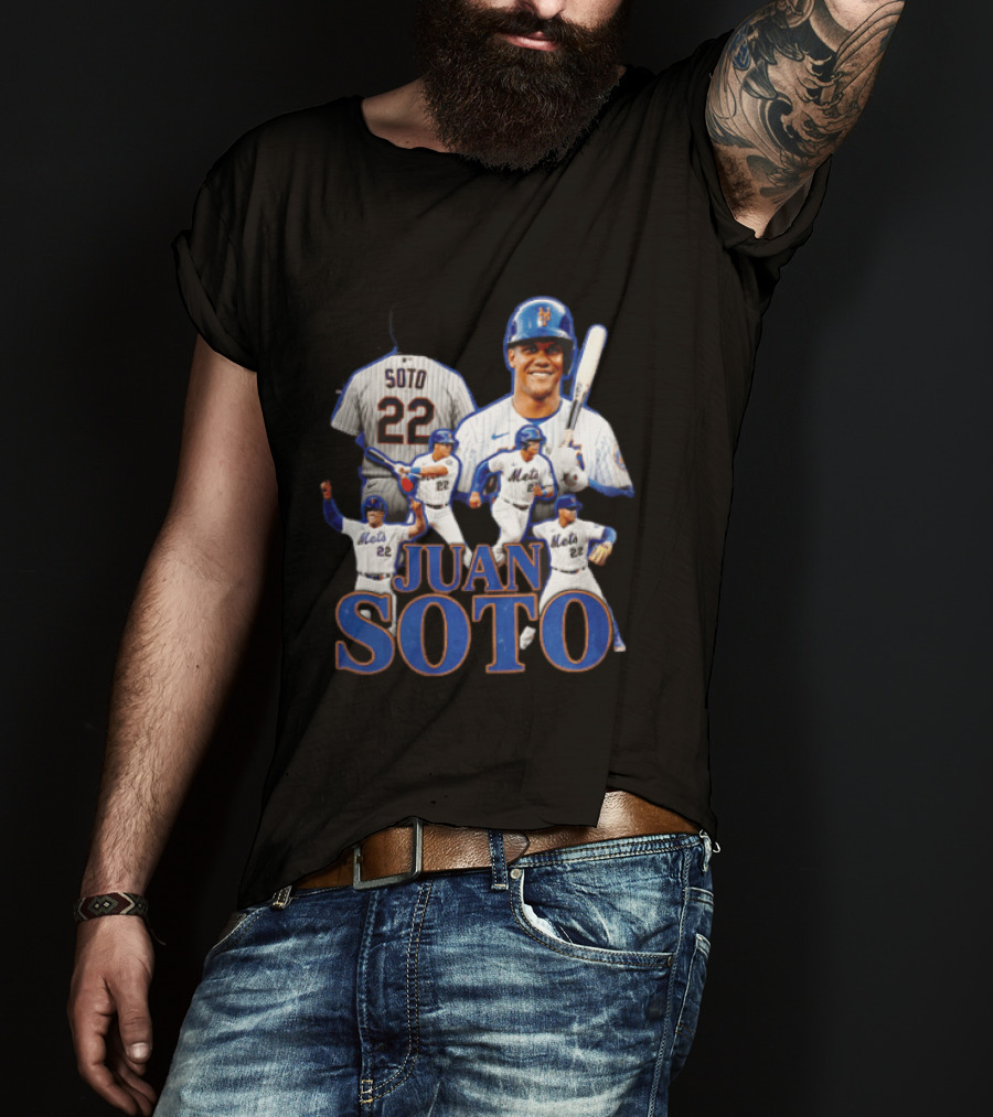 New York Mets Juan Soto 22 Baseball Player Collage T-Shirt