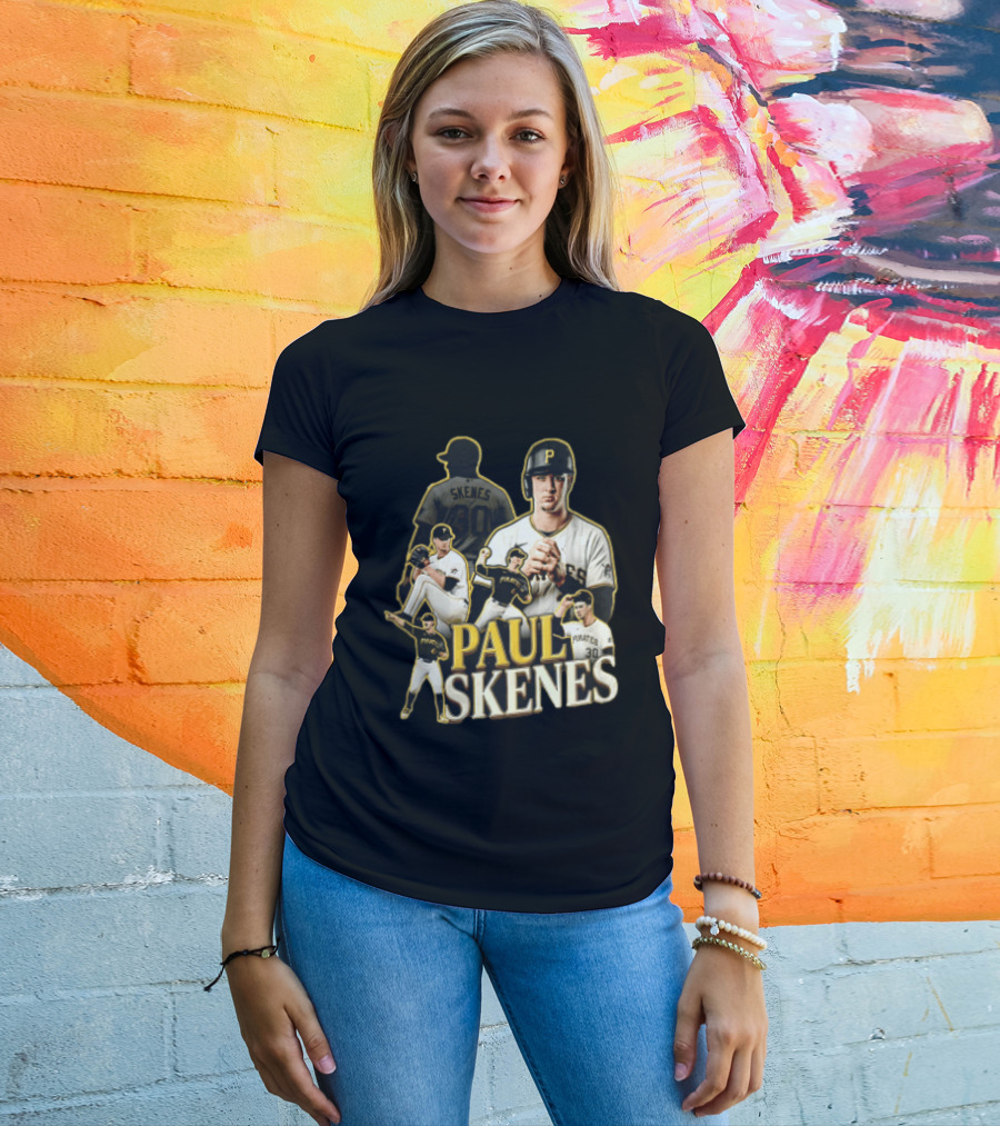 Pittsburgh Pirates Paul Skenes Jersey Pitching Fielding Action T-Shirt
