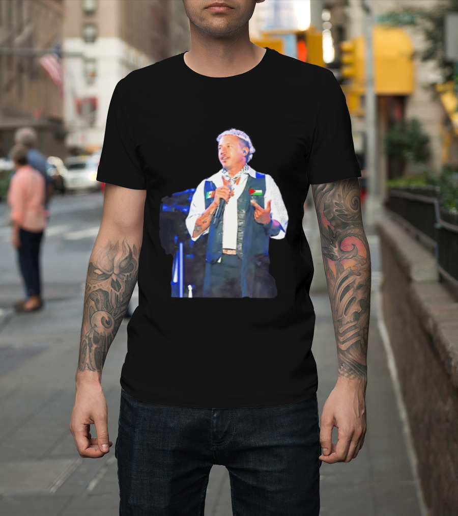 Macklemore Live Performance Vest With Flag Patches T-Shirt