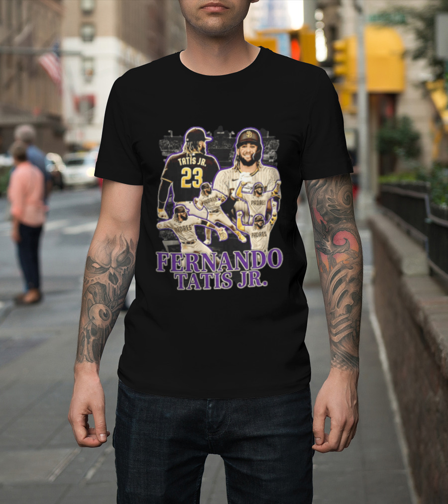 Fernando Tatis Jr San Diego Padres Baseball Player Multiple Images T-Shirt