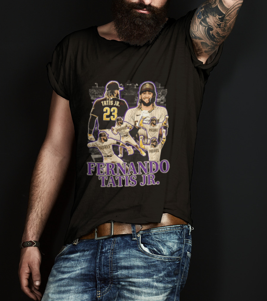 Fernando Tatis Jr San Diego Padres Baseball Player Multiple Images T-Shirt
