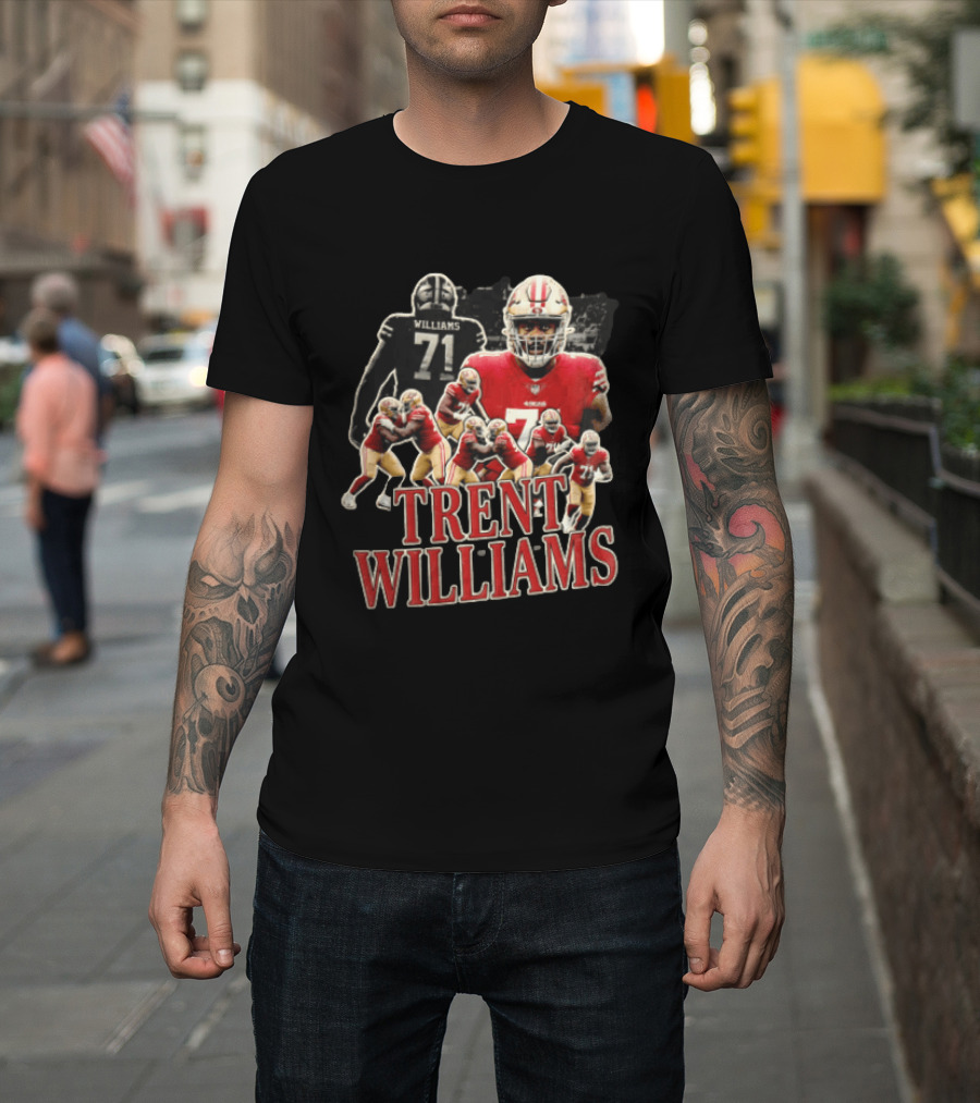 San Francisco 49ers Trent Williams Number 71 Action Poses T-Shirt
