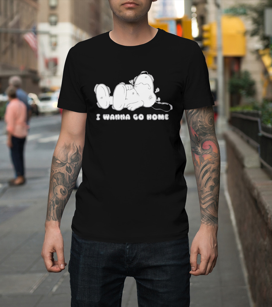 Peanuts Snoopy I Wanna Go Home Charlie Brown T-Shirt