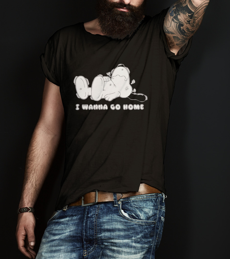 Peanuts Snoopy I Wanna Go Home Charlie Brown T-Shirt