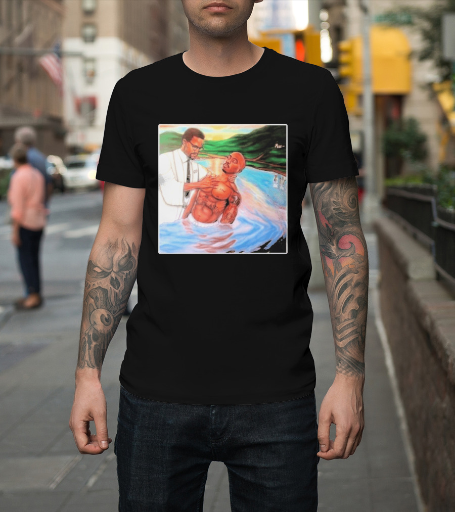 Tupac Shakur Baptism Imagery With Spiritual Symbolism T-Shirt