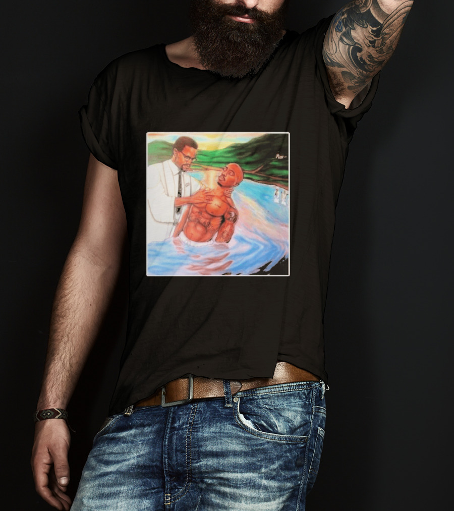Tupac Shakur Baptism Imagery With Spiritual Symbolism T-Shirt