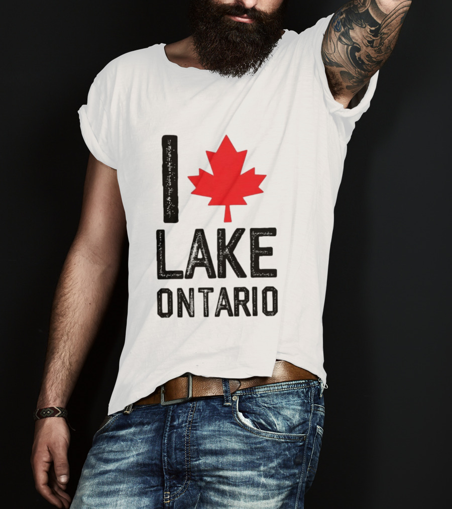 I Love Lake Ontario Maple Leaf Canada T-Shirt