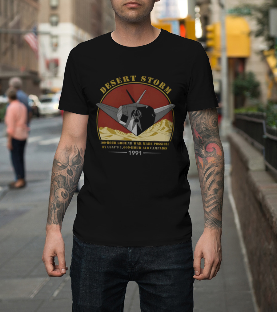 100 Hour Ground War Desert Storm 1991 USAF 1000 Air Campaign T-Shirt