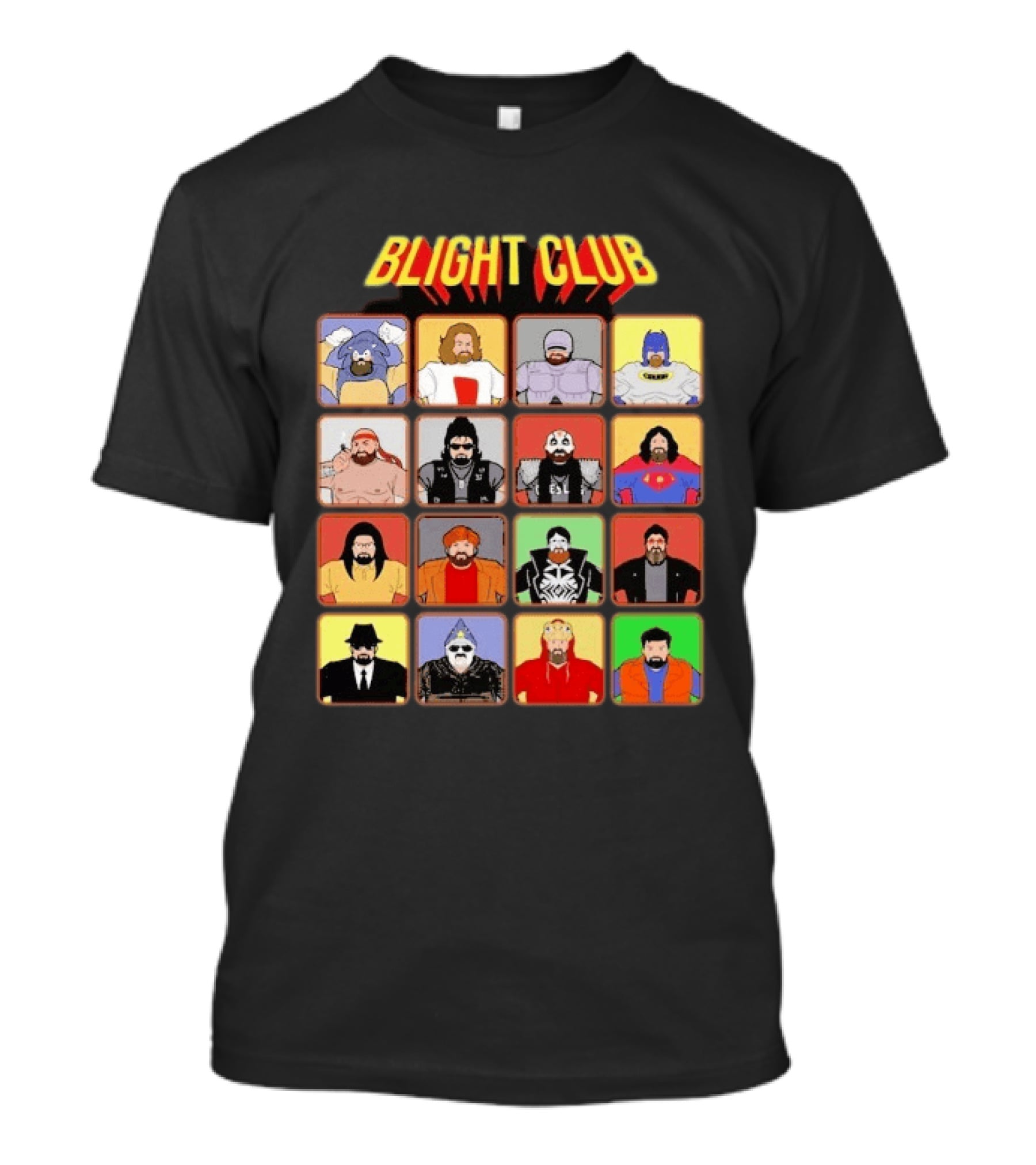 Blight Club Blighty Bunch Iconic Characters Ensemble T-Shirt