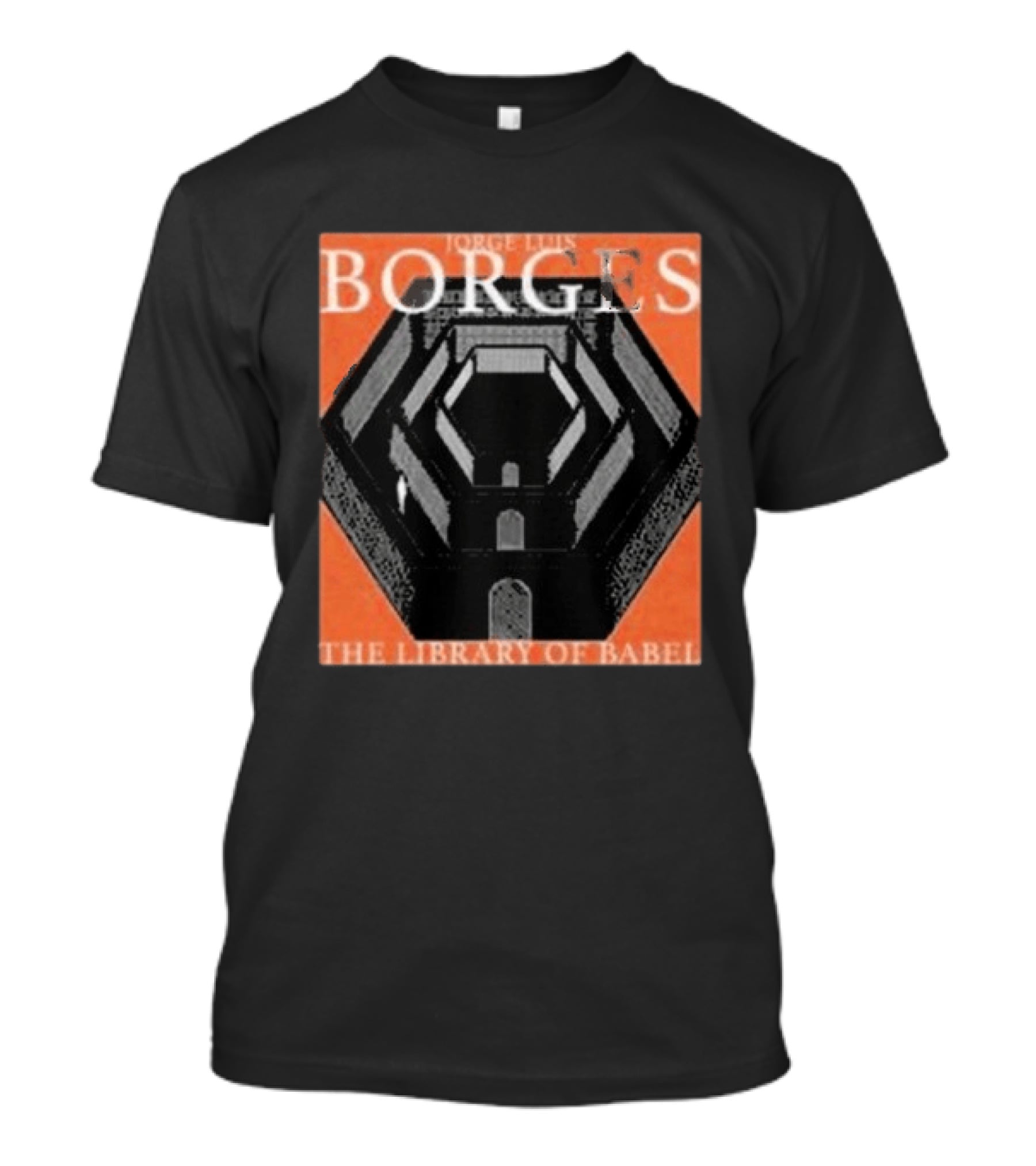 Jorge Luis Borges The Library Of Babel Enter The Night Gallery T-Shirt