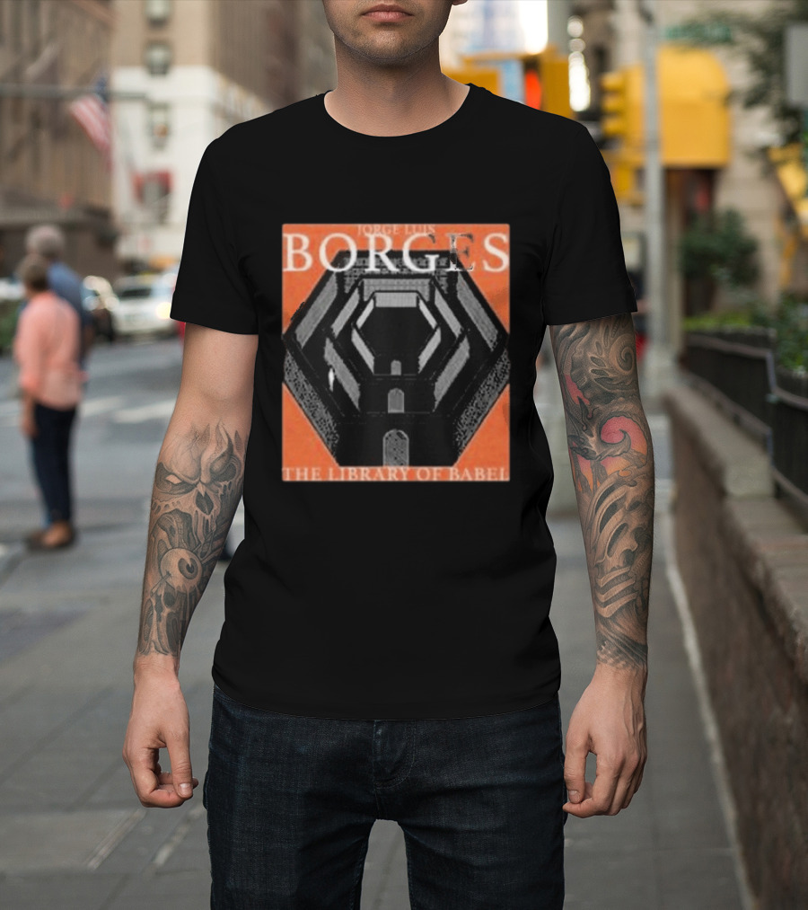 Jorge Luis Borges The Library Of Babel Enter The Night Gallery T-Shirt