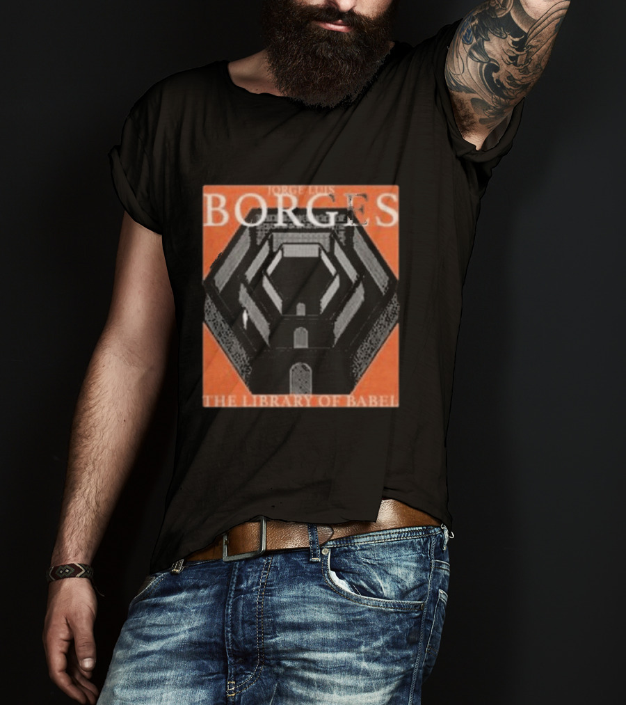 Jorge Luis Borges The Library Of Babel Enter The Night Gallery T-Shirt