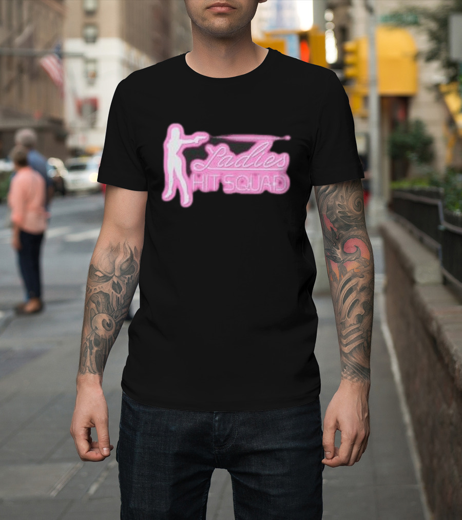 Corteiz Store Ladies Hit Squad Baby Silhouette Pink Neon T-Shirt