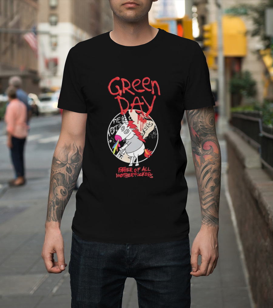 Green Day Father Of All Motherfuckers Unicorn Rainbow Cupcake T-Shirt